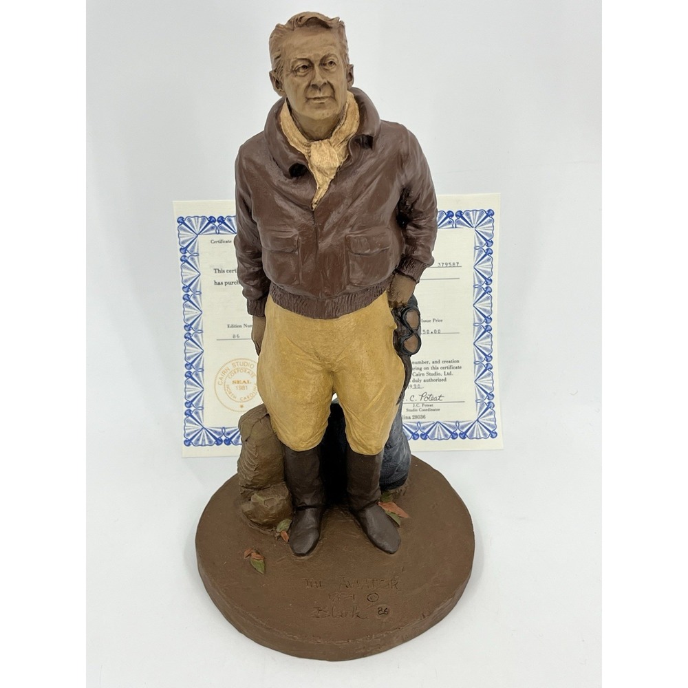 Tom Clark The Aviator Statue Sculpture Edition 86 with COA Pilot Cairn Studio